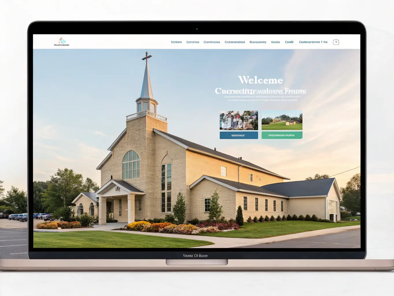 A screenshot of a mobile phone displaying a church website with a user-friendly interface, showcasing its responsiveness and accessibility on mobile devices.